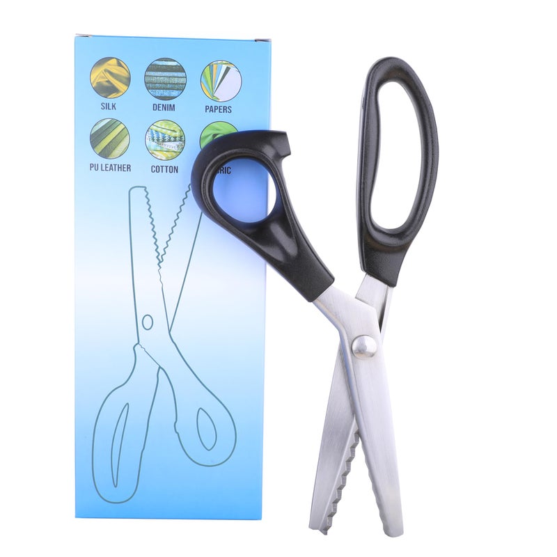 Hui Tong Strong & Sharpe Pinking Shears,Pinking Shears Scissors for Fabric, Serrated and Scalloped Scissors fabric,3mm,5mm,7mm (Serrated 7mm) - Image 2